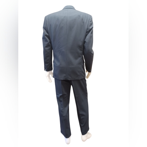 Hugo Boss Al Capone Chicago Suit Wool GUC Blue Vintage Size GR 50 - Picture 4 of 15